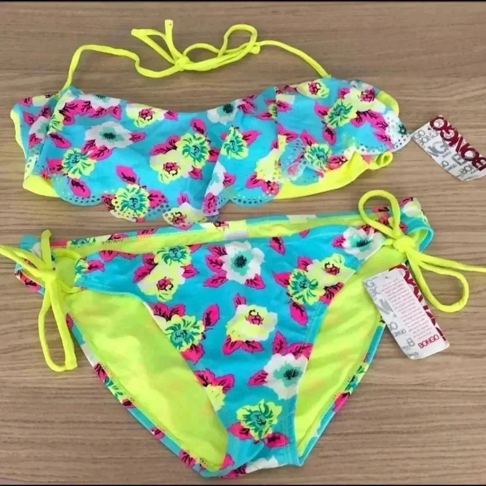 🆕Bongo Neon Floral Bikini Set L🆕